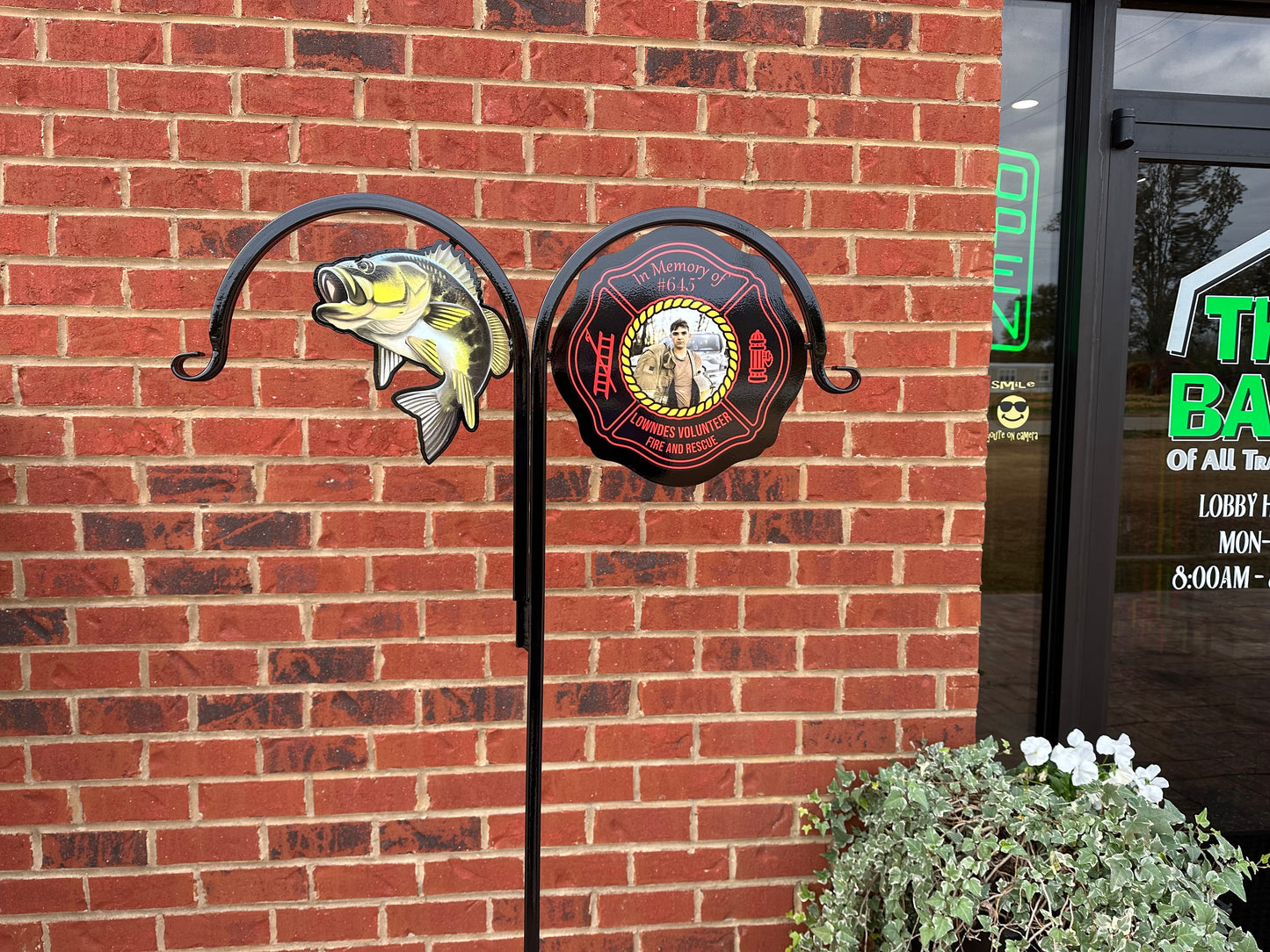Custom- Your Design- Shepherd Hook - Powder coated Steel - Custom Memorial gift