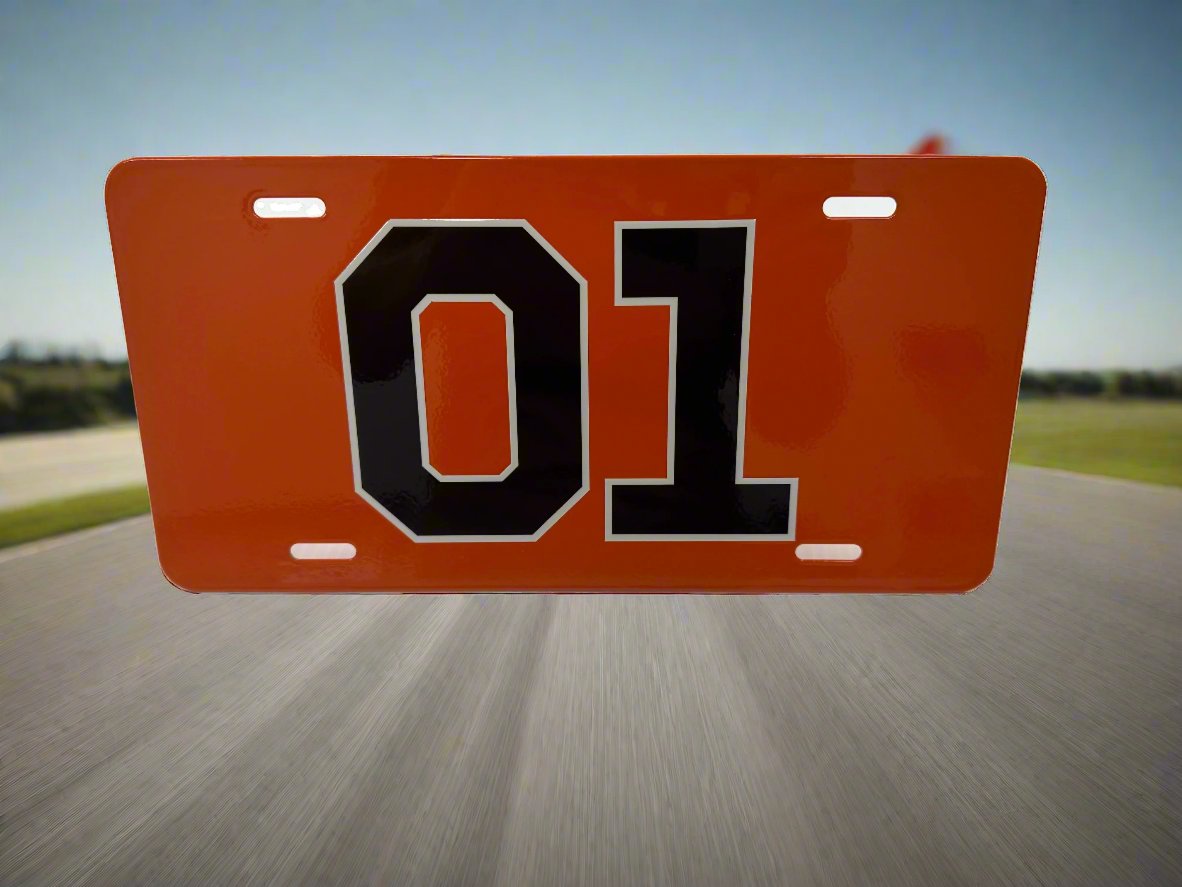 Dukes of Hazzard Aluminum License Plate- Famous 01-Good ol Boys license plate General Lee- Powder Coated twice with a Beautiful Gloss finish