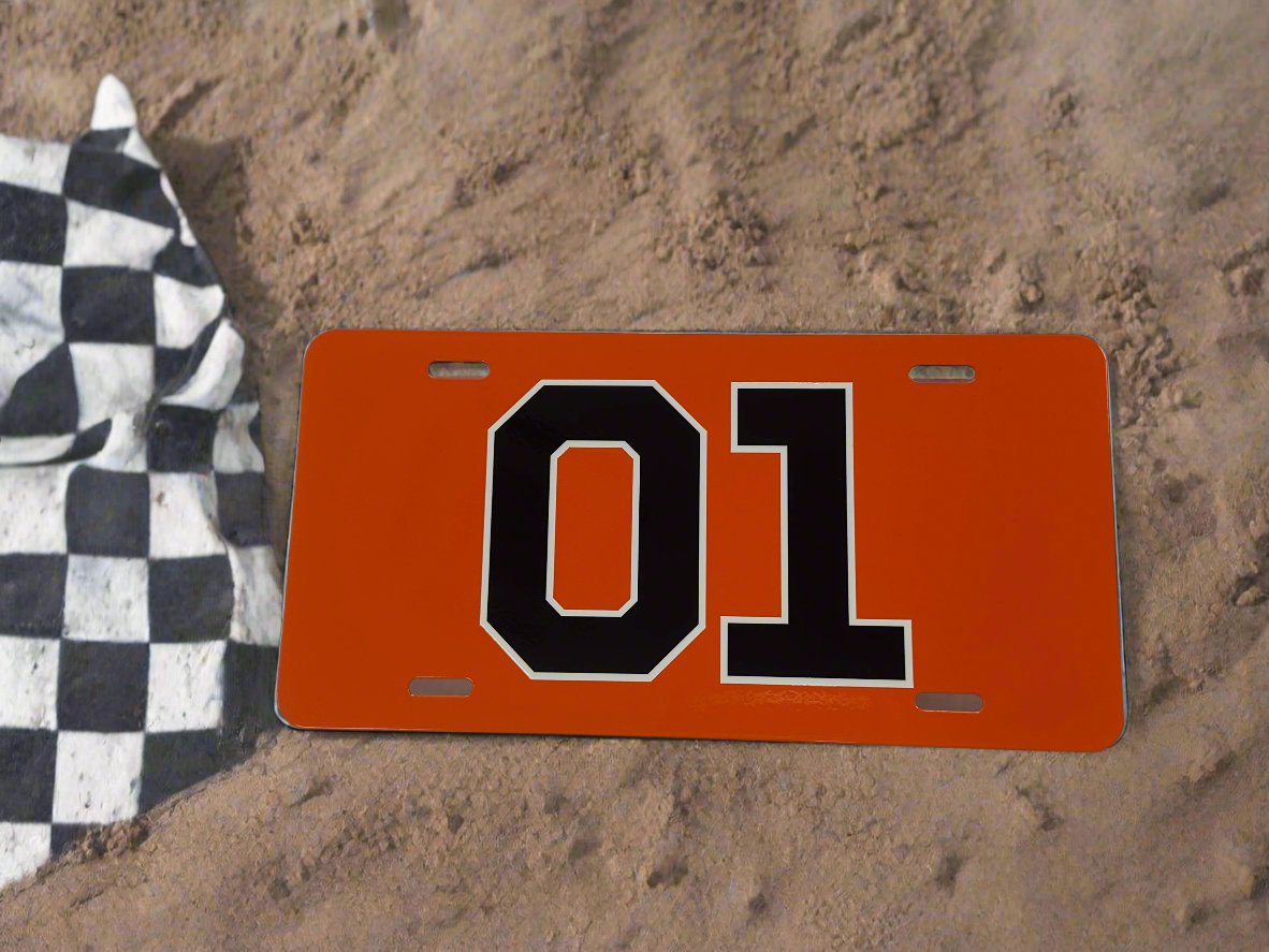 Dukes of Hazzard Aluminum License Plate- Famous 01-Good ol Boys license plate General Lee- Powder Coated twice with a Beautiful Gloss finish