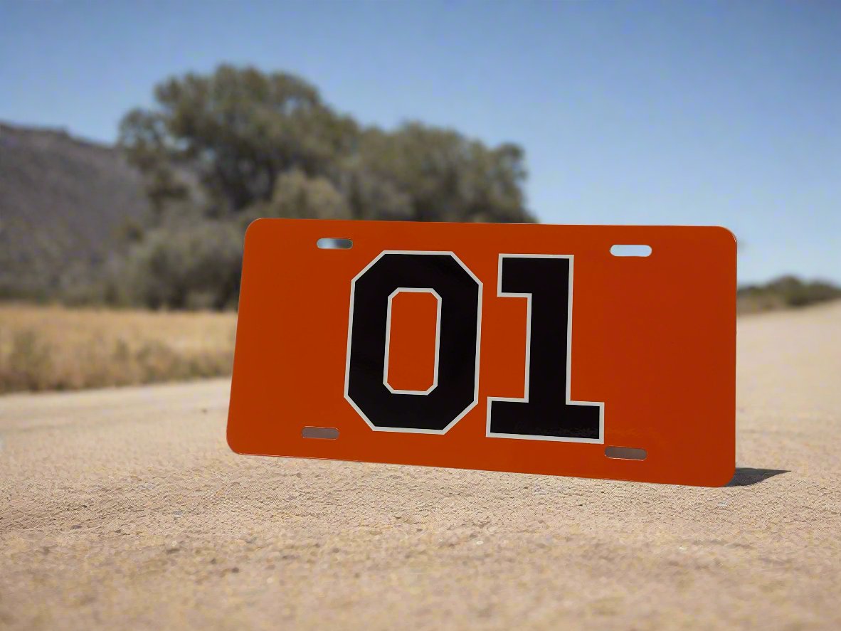 Dukes of Hazzard Aluminum License Plate- Famous 01-Good ol Boys license plate General Lee- Powder Coated twice with a Beautiful Gloss finish