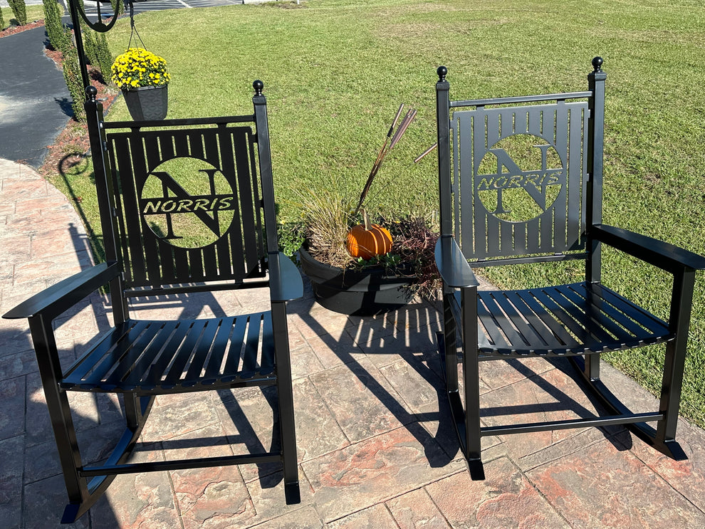 Custom Rocking Chairs- All Metal-Powder Coated your color choice- Your ...