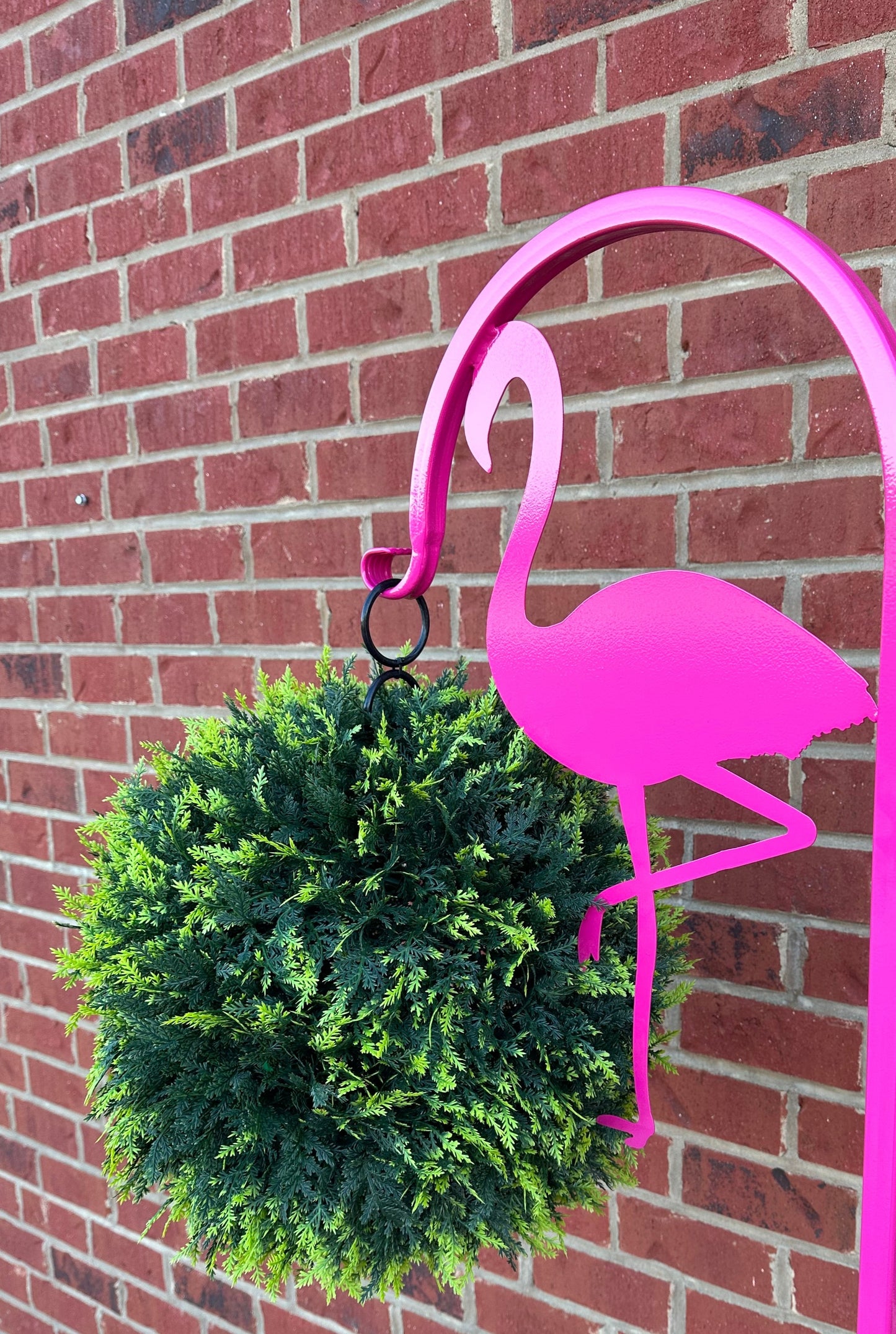Double Flamingo Shepherd Hook 60" tall- Powder Coated Your Color Choice-Four display options to Choose from