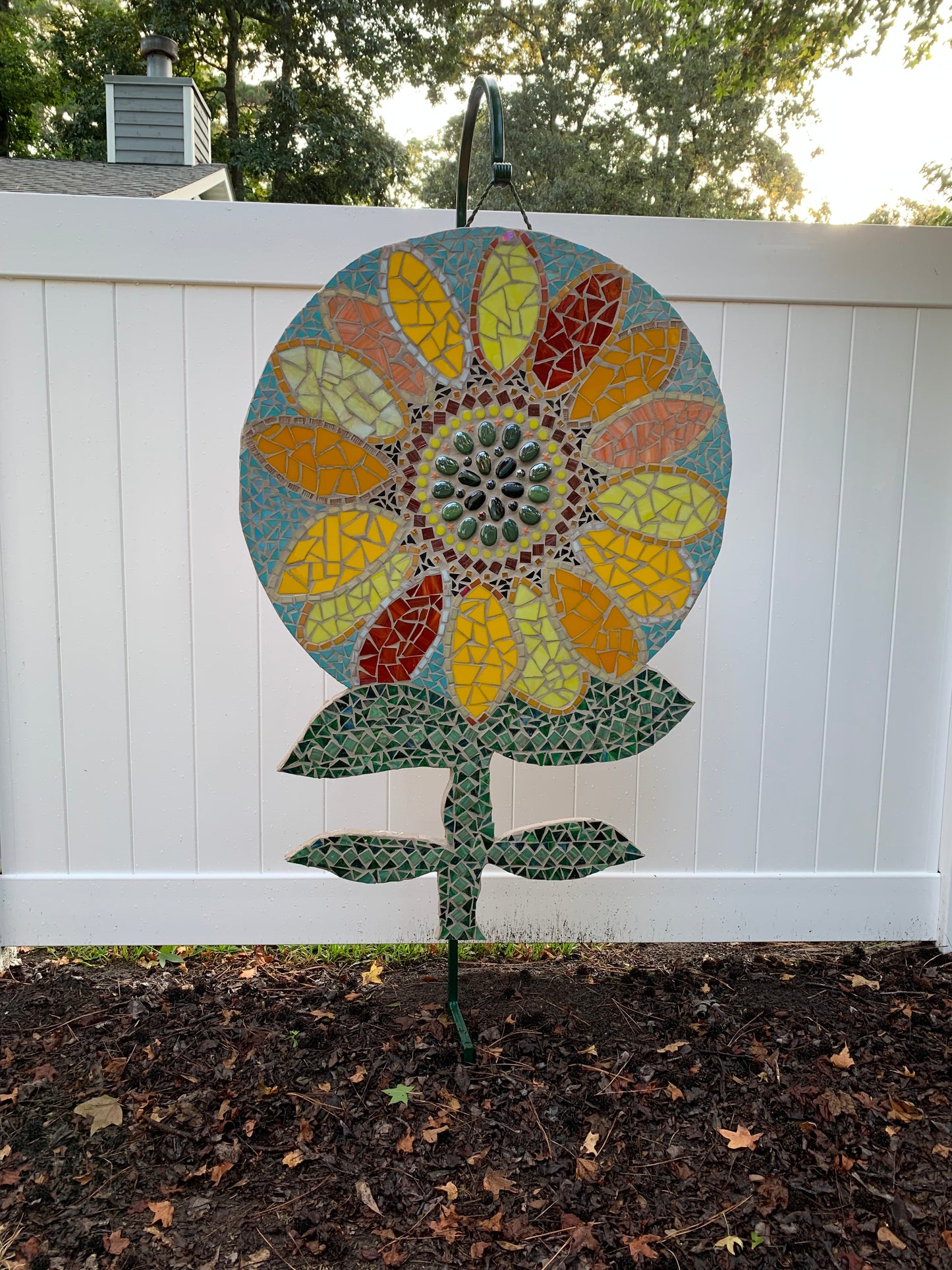 72" Shepherd Hook Metal Very Sturdy- Your color choice-Your Base/Display Choice- Hanger for large/tall wind chimes.