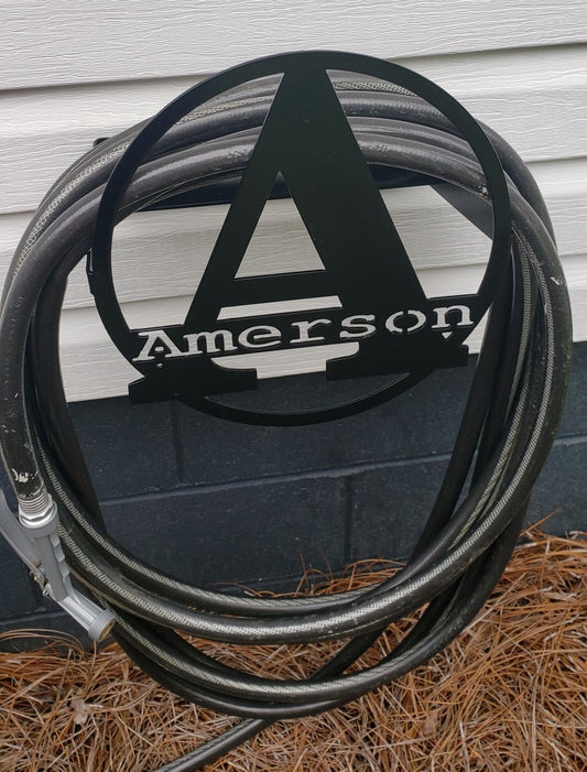 Custom Water Hose Holder-Choose YOUR Bold Initial/Text/Color and Display Choice