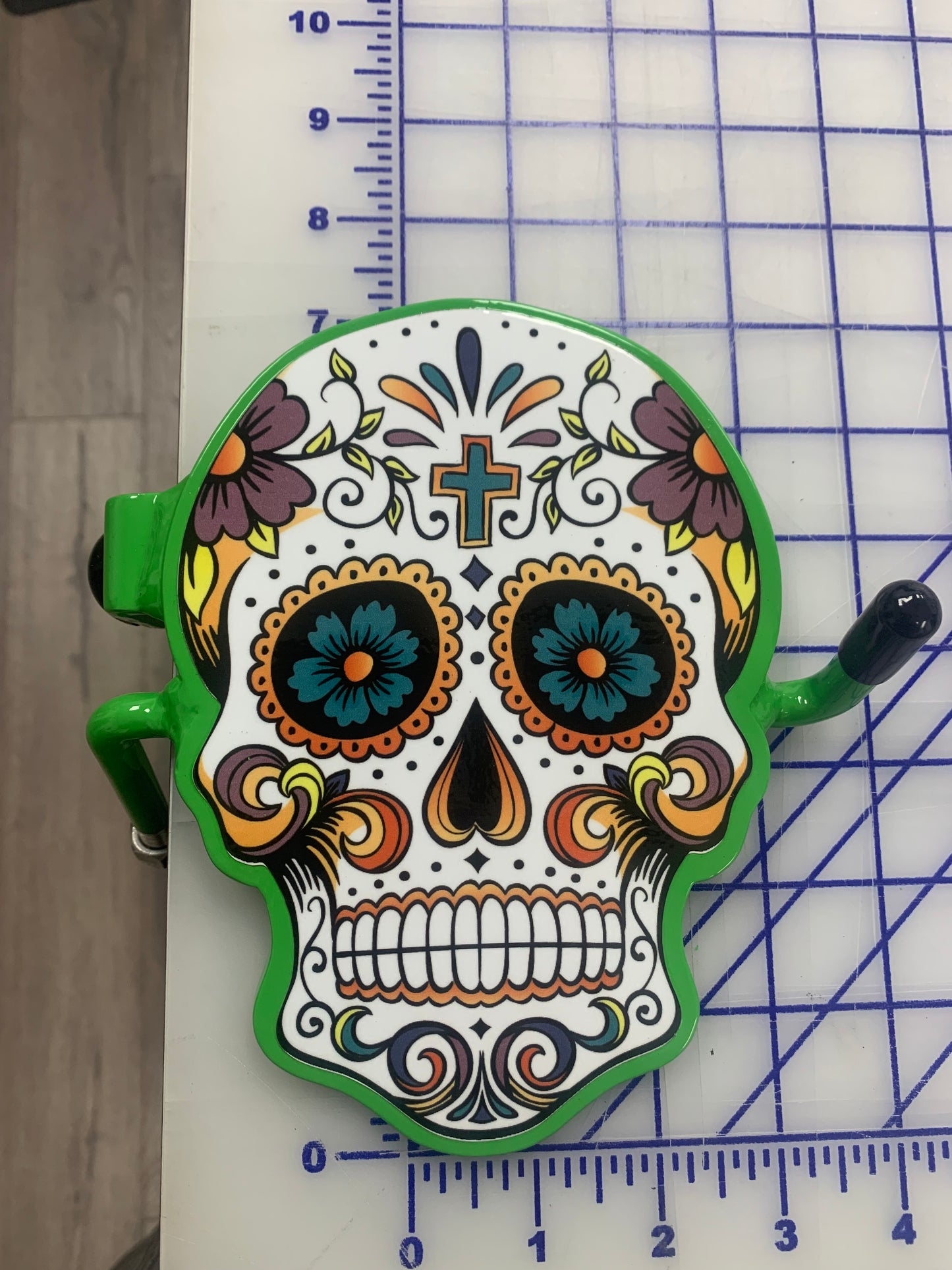 Pair of Sugar Skull Foot Pegs your color choice