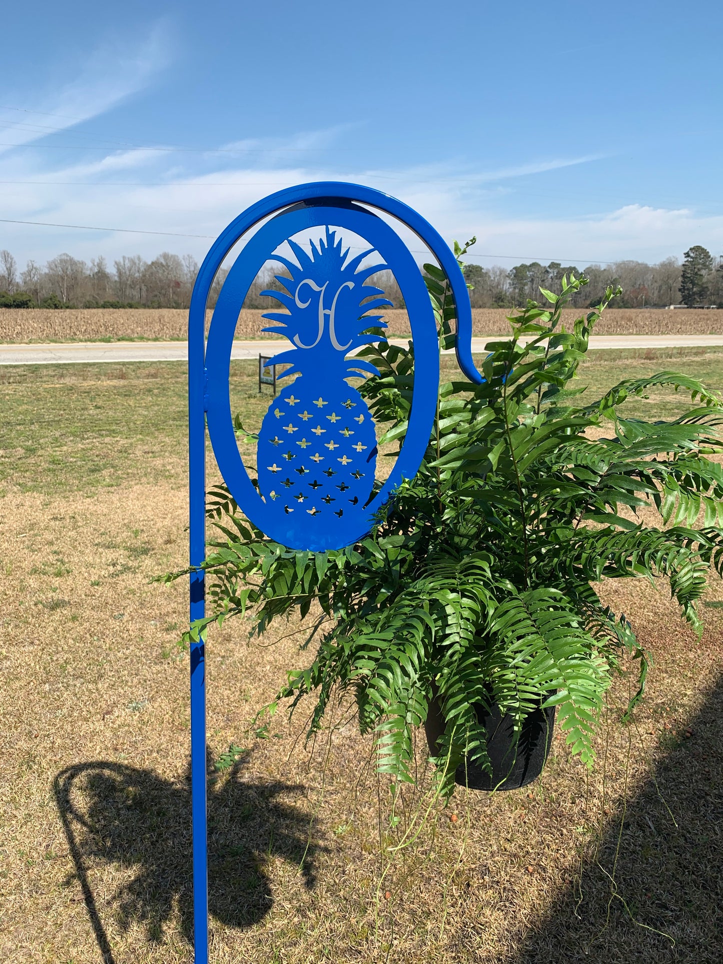 Pineapple Shepherd Hook- Display anywhere with four options-Choose your colors