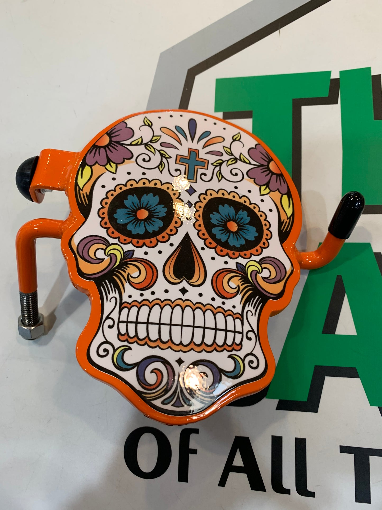 Pair of Sugar Skull Foot Pegs your color choice