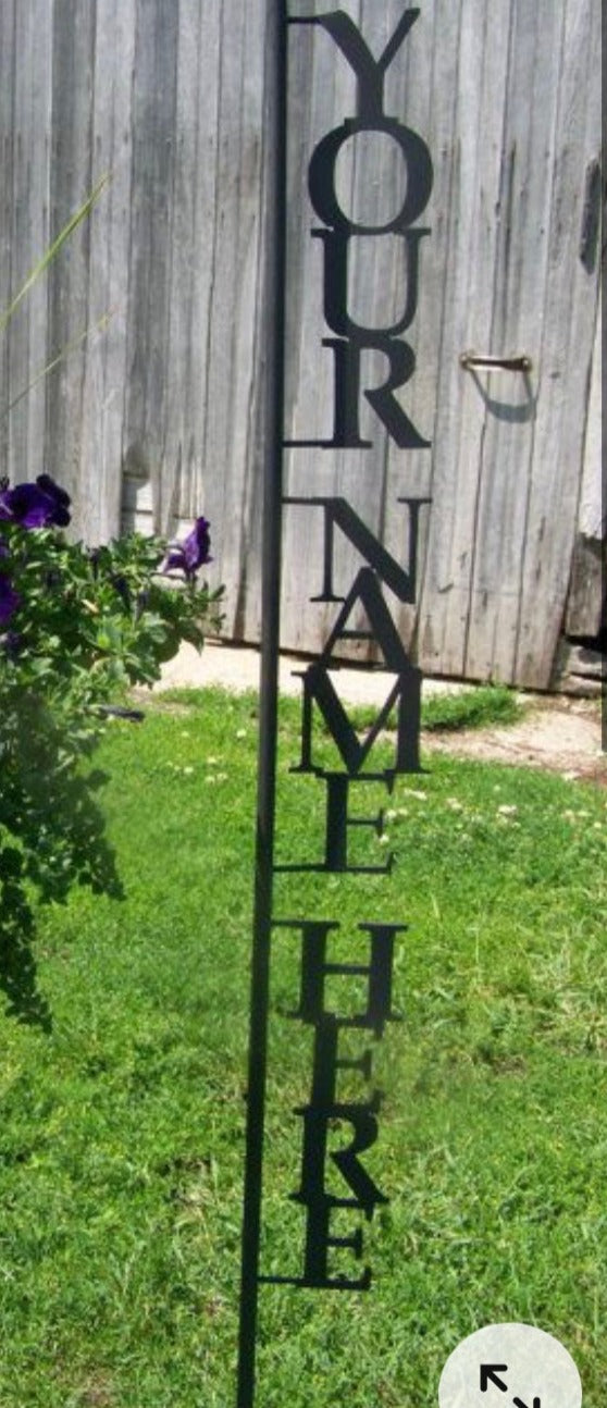 Very Sturdy all Steel Shepherd Hook with Message down the Post- Color Choices- Four display Options.